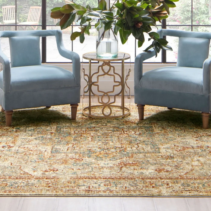 Karastan Marash Cream Ezine Cream 7ft. 10in. x 10ft. 3in. Rect. Rug