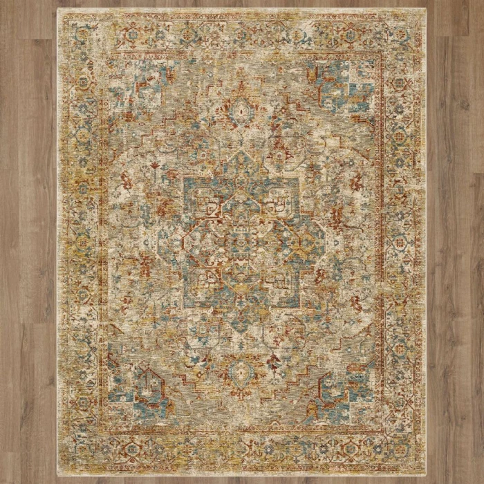 Karastan Ezine Cream 6' 7" x 9' 6" Area Rug