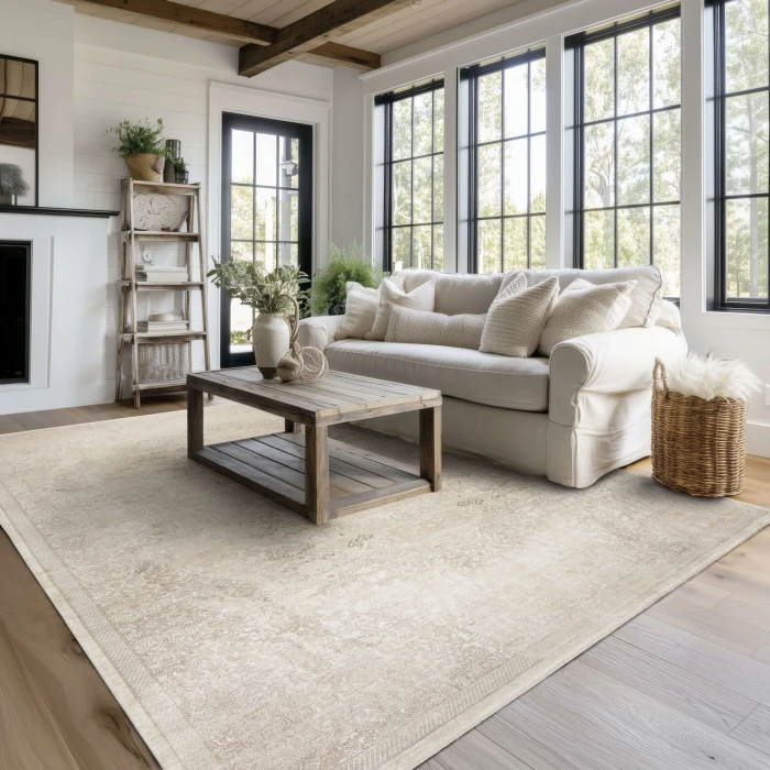 Karastan Surrey Hills Flaxen Beige R1405 7ft. 10in. X 10ft. Rect. Rug
