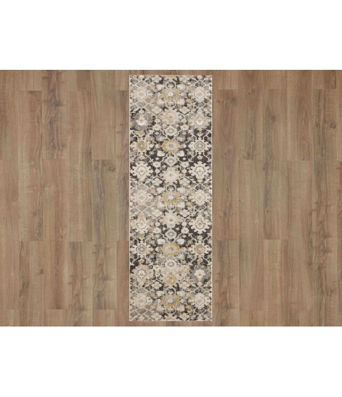 Karastan Windermere Grey/Silver R1260 2 ft. 6 in. X 10 ft. Rectangle Rug
