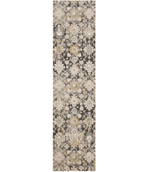 Karastan Windermere Grey/Silver R1260 2 ft. 6 in. X 10 ft. Rectangle Rug