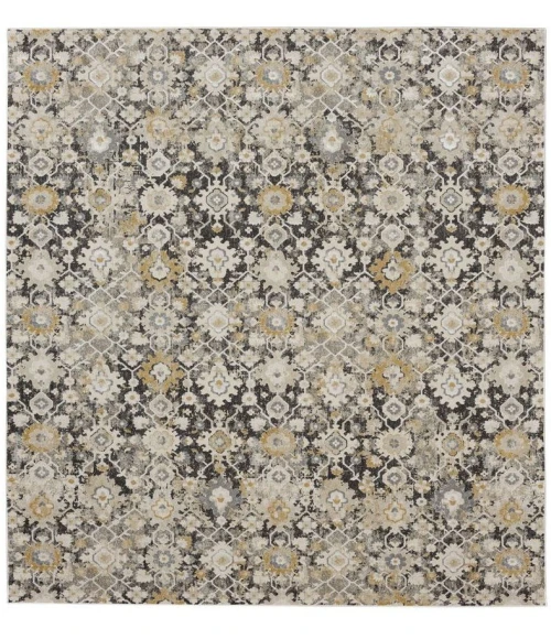 Karastan Windermere Grey/Silver R1260 6 ft. 6 in. X 9 ft. 10 in. Rectangle Rug
