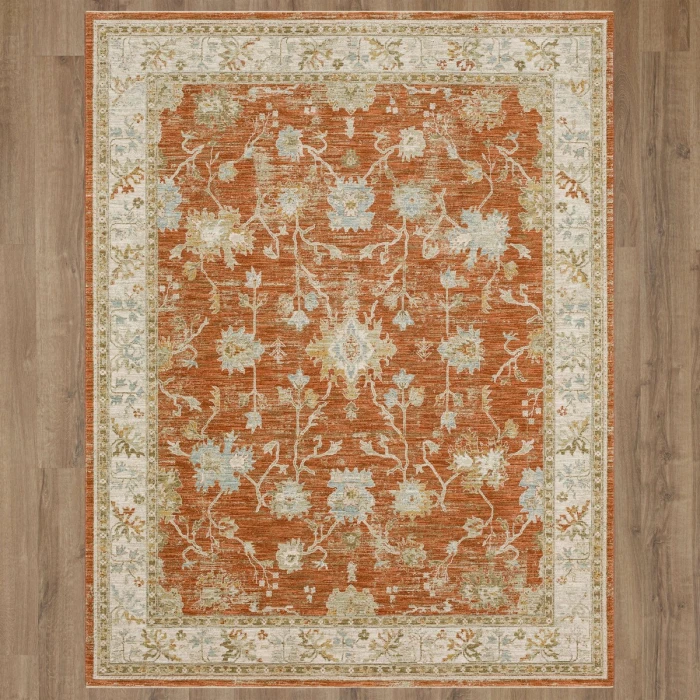 Karastan Iznik Rust 6' 7" x 9' 6" Area Rug