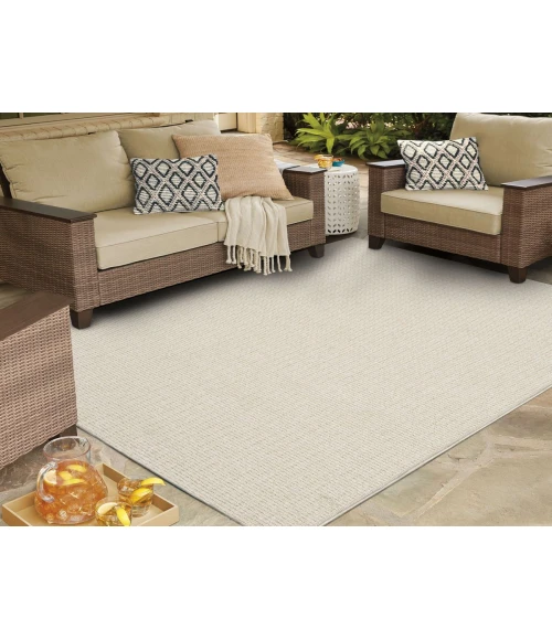 Karastan Lanai By Salt Life Ivory/White R1269 6 ft. 6 in. X 9 ft. Rectangle Rug