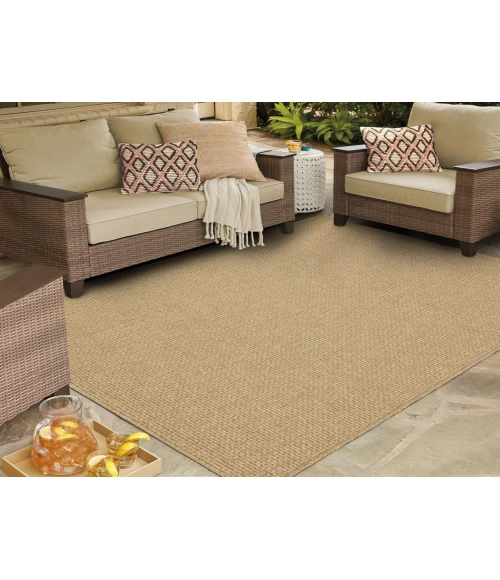Karastan Lanai By Salt Life Brown/Tan R1269 6 ft. 6 in. X 9 ft. Rectangle Rug