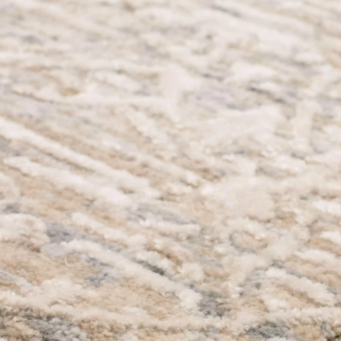 Karastan Mandawa Cream Dark Grey 2' 7" x 7' 3" Area Rug
