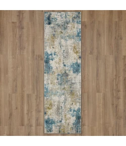 Karastan Tryst Marseille Blue Rug 2 ft. 6 X 8 ft. Rectangle
