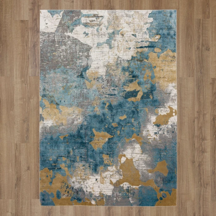 Karastan Tryst Grey Blue Nuvole Grey Blue 9ft. x 12ft. Rect. Rug