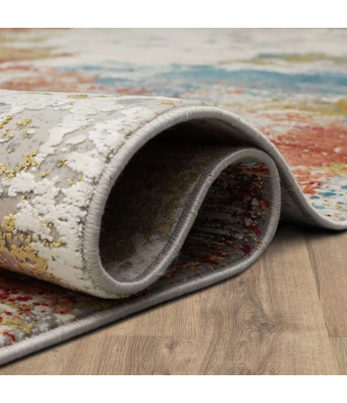 Karastan Tryst Grey/Silver R1289 5 ft. X 8 ft. Rectangle Rug