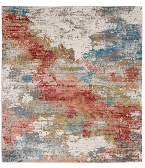 Karastan Tryst Grey/Silver R1289 5 ft. X 8 ft. Rectangle Rug