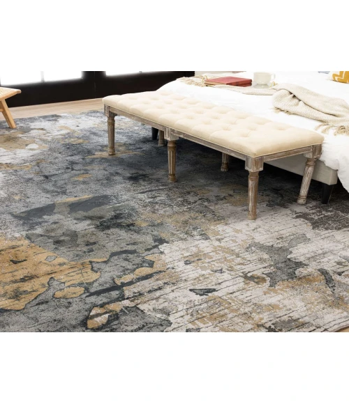 Karastan Tryst Grey/Silver R1289 8 ft. X 11 ft. Rectangle Rug