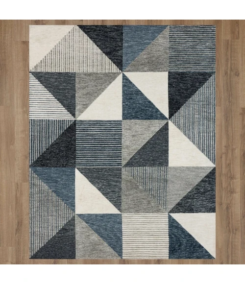 Karastan Oblique Blue 8' x 10' Area Rug