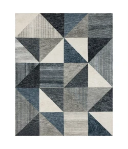Karastan Bowen By Drew & Jonathan Home Oblique Blue Rug 8 ft. X 10 ft. Rectangle