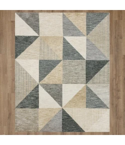 Karastan Bowen By Drew & Jonathan Home Oblique Tan Rug 8 ft. X 10 ft. Rectangle