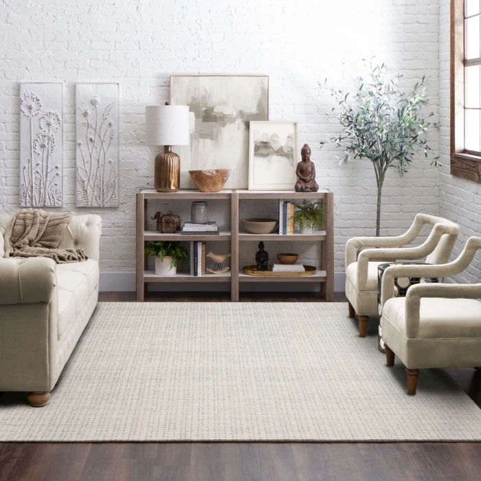 Karastan Forsyth Park Ivory Aqua R1414 8ft. X 10ft. Rect. Rug