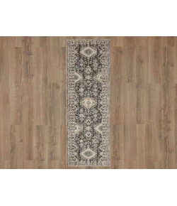 Karastan Windermere Grey/Silver R1258 2 ft. 6 in. X 10 ft. Rectangle Rug