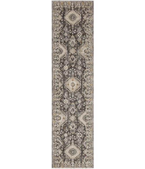 Karastan Windermere Grey/Silver R1258 2 ft. 6 in. X 10 ft. Rectangle Rug
