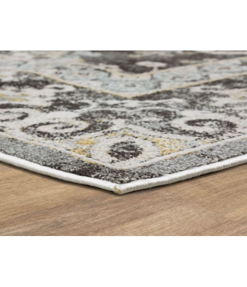 Karastan Windermere Grey/Silver R1258 7 ft. 10 in. X 10 ft. 3 in. Rectangle Rug