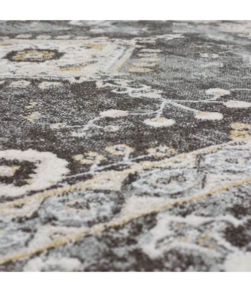 Karastan Windermere Grey/Silver R1258 7 ft. 10 in. X 10 ft. 3 in. Rectangle Rug