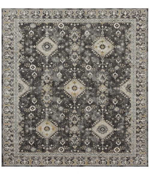 Karastan Windermere Grey/Silver R1258 7 ft. 10 in. X 10 ft. 3 in. Rectangle Rug
