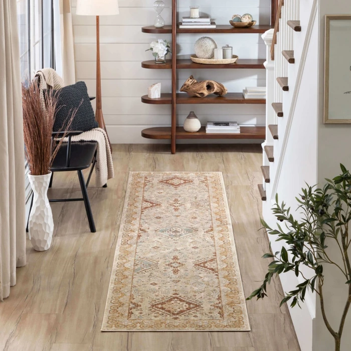 Karastan Windermere Ivory/White R1258 2 ft. 6 in. X 10 ft. Rectangle Rug