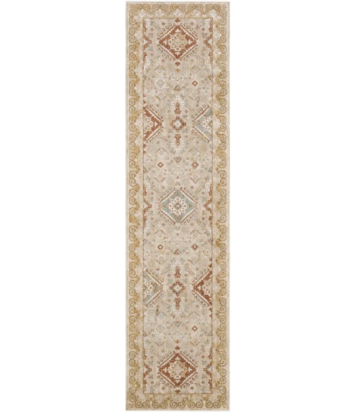 Karastan Windermere Ivory/White R1258 2 ft. 6 in. X 10 ft. Rectangle Rug