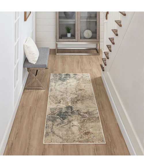 Karastan Tesoro Cream 2' 7" x 7' 3" Area Rug