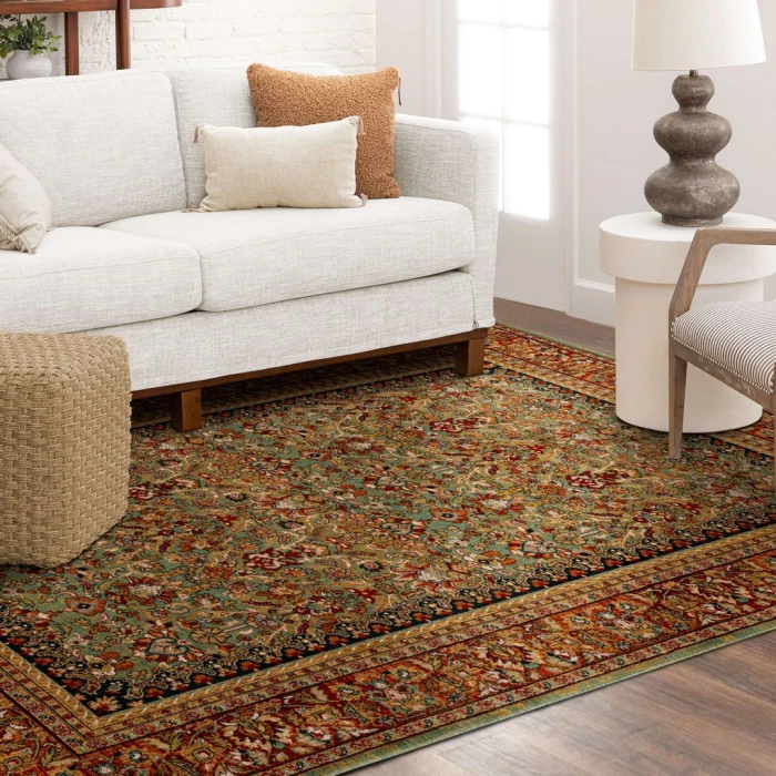 Karastan Spice Market Aquamarine 90662 8ft. X 11ft. Rect. Rug