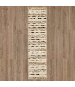 Karastan Traverse Lanes Tan Rug 2 ft. X 8 ft. Runner