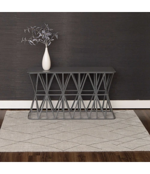 Karastan Rugs Tangier Tribal Diamond Silver