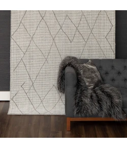 Karastan Tangier Tribal Diamond Silver Rug 9 ft. X 12 ft. Rectangle