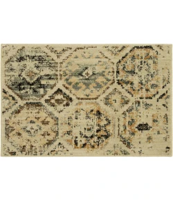 Karastan Elements Tunis Brown/Tan Rug 1 ft. 6 in. X 1 ft. 6 in. Rectangle