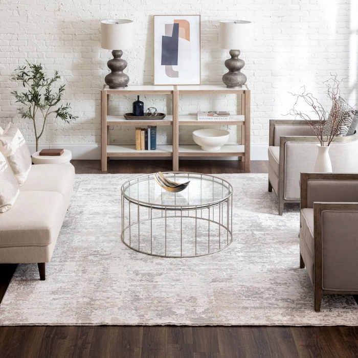 Karastan Solitude Cream Beige Velleta Cream Beige 7ft. 10in. x 10ft. Rect. Rug