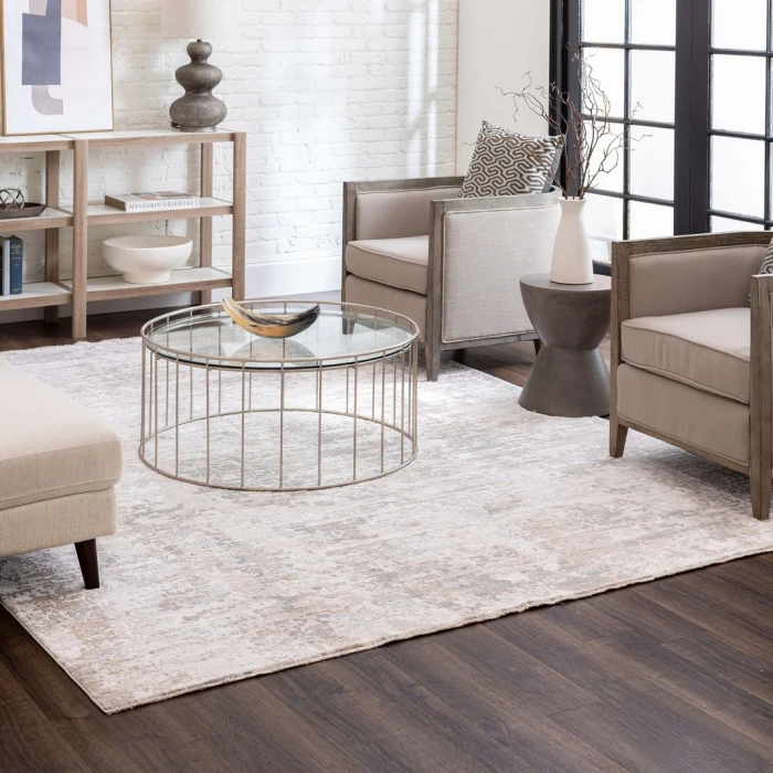 Karastan Solitude Cream Beige Velleta Cream Beige 7ft. 10in. x 10ft. Rect. Rug