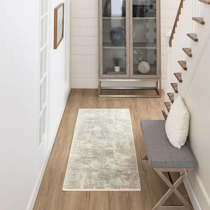 Karastan Velleta Cream Beige 2' 7" x 7' 3" Area Rug