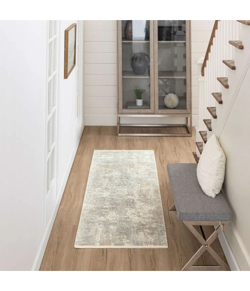 Karastan Velleta Cream Beige 2' 7" x 7' 3" Area Rug