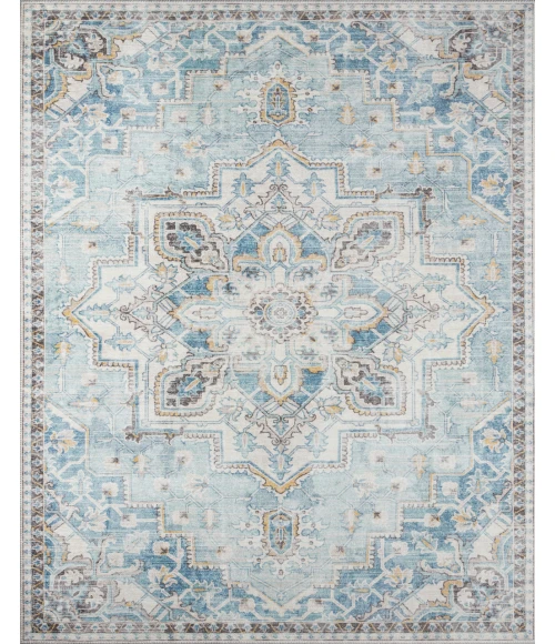 Momeni Afshar Area Rug AFS32 Light Blue 7'6 X 9'6