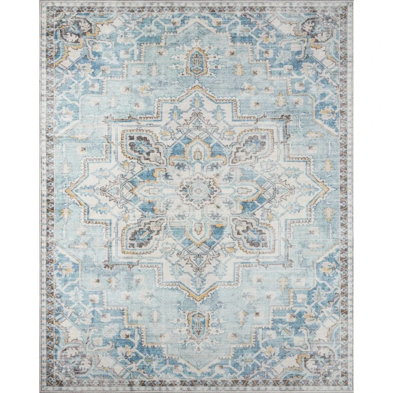 Momeni Afshar Area Rug AFS32 Light Blue 2'3 X 7'6 Runner