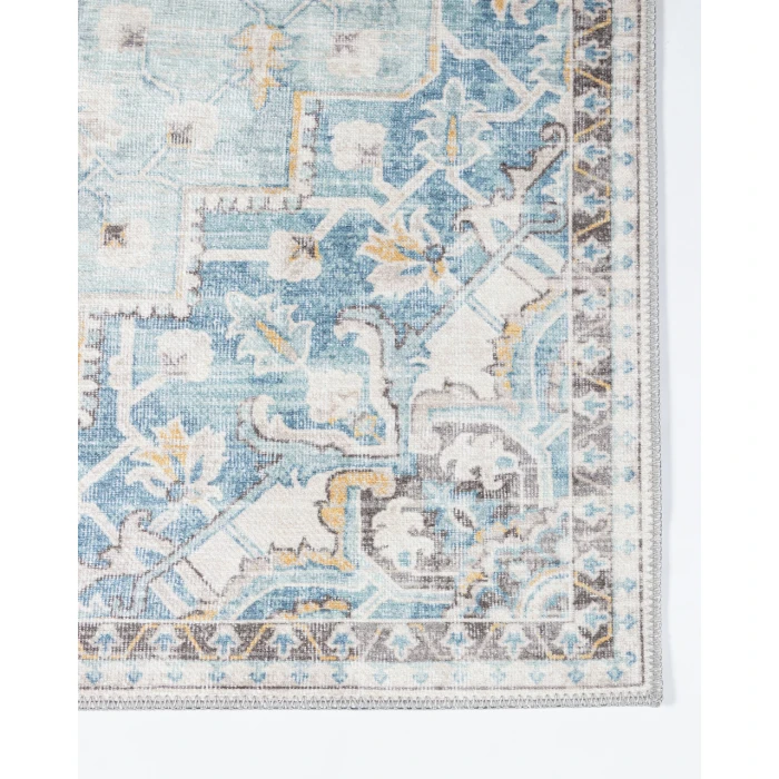 Momeni Afshar Area Rug AFS32 Light Blue 5' X 7'6