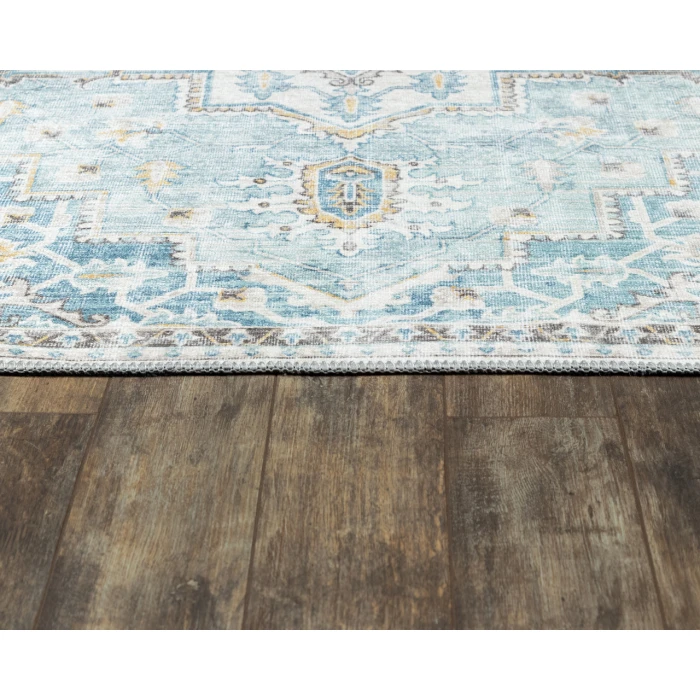 Momeni Afshar Area Rug AFS32 Light Blue 5' X 7'6