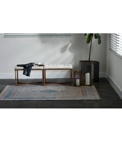 Momeni Afshar Area Rug AFS34 Blue 2'3 X 7'6 Runner