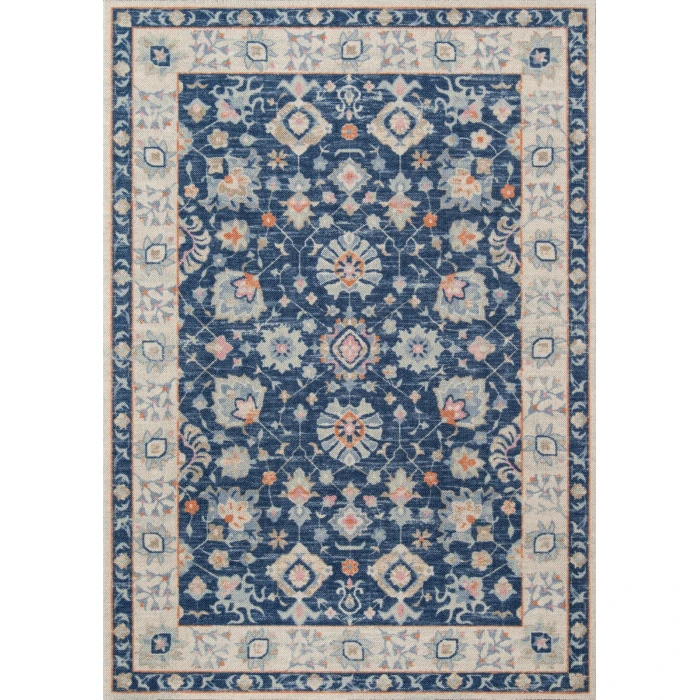 Momeni Anatolia Area Rug ANA-8 Navy 5'3 X 7'6