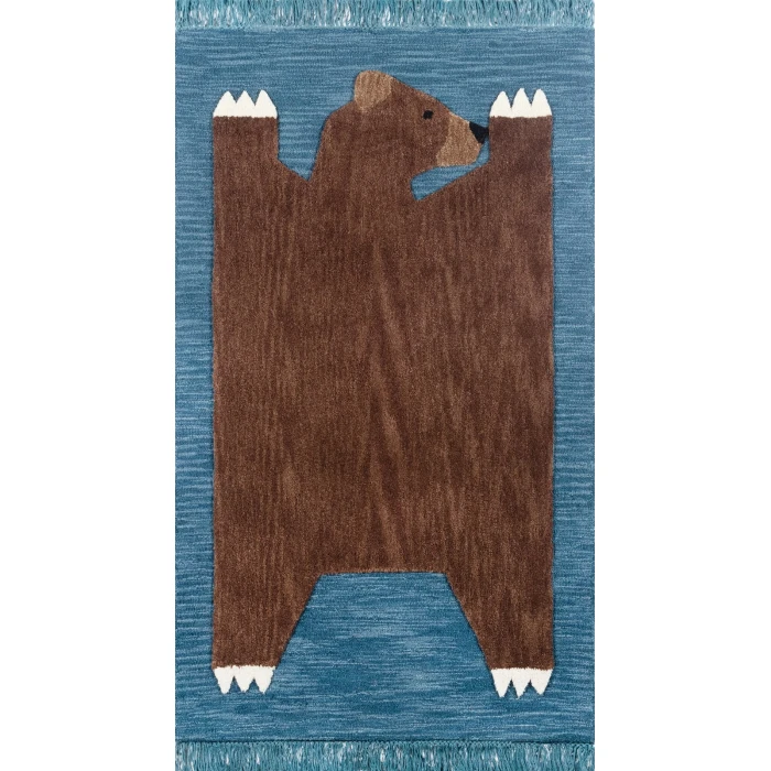 Momeni Atticus Area Rug ATC-4 Teddy Navy 5' X 7'