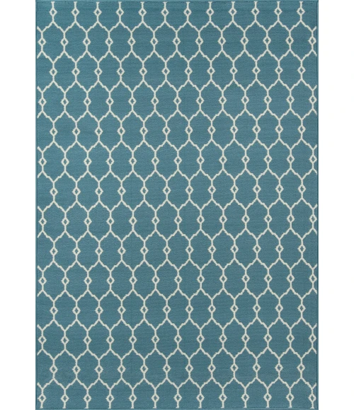 Momeni Baja Area Rug BAJ-2 Trellis Blue 3'11 X 5'7