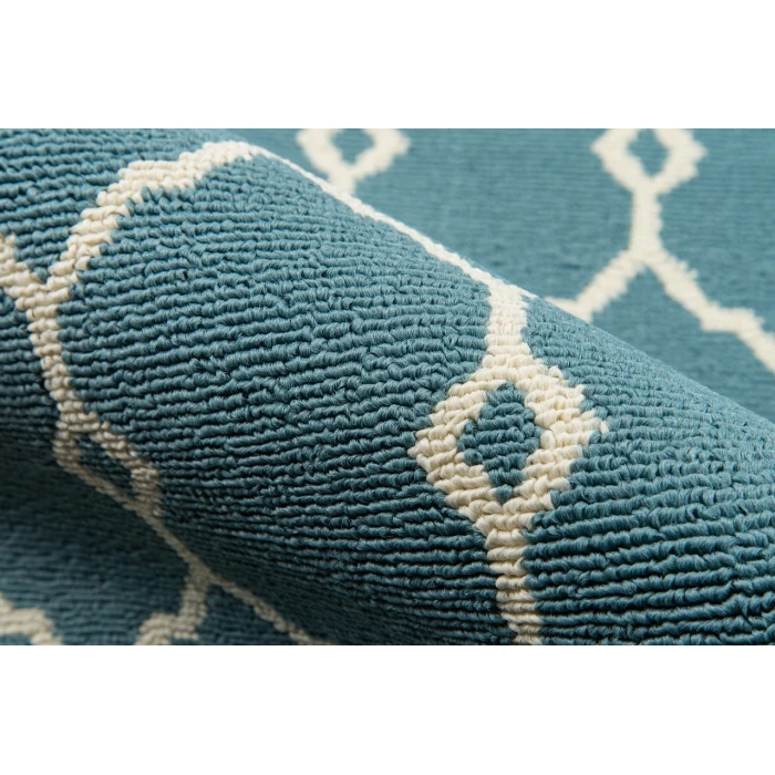 Momeni Baja Area Rug BAJ-2 Trellis Blue 1'8 X 3'7