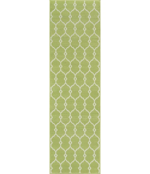 Momeni Baja Area Rug BAJ-2 Trellis Green 2'3 X 4'6