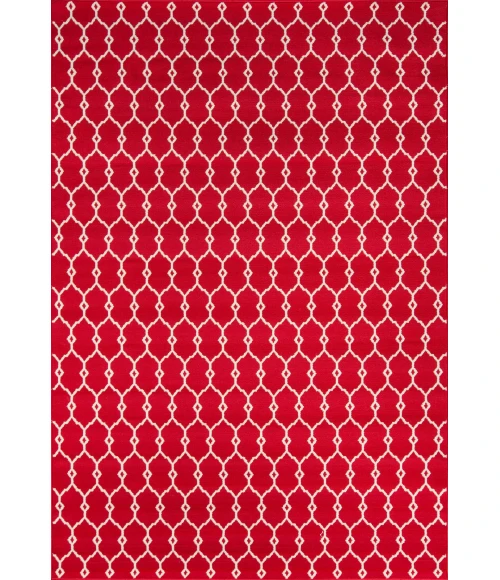 Momeni Baja Area Rug BAJ-2 Trellis Red 1'8 X 3'7