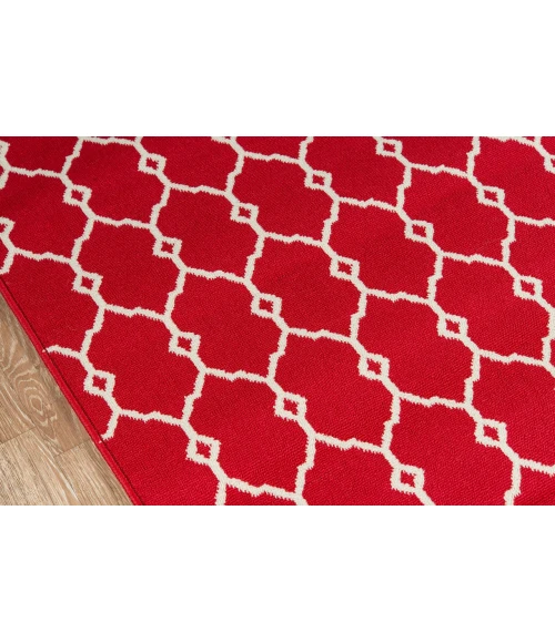 Momeni Baja Area Rug BAJ-2 Trellis Red 1'8 X 3'7