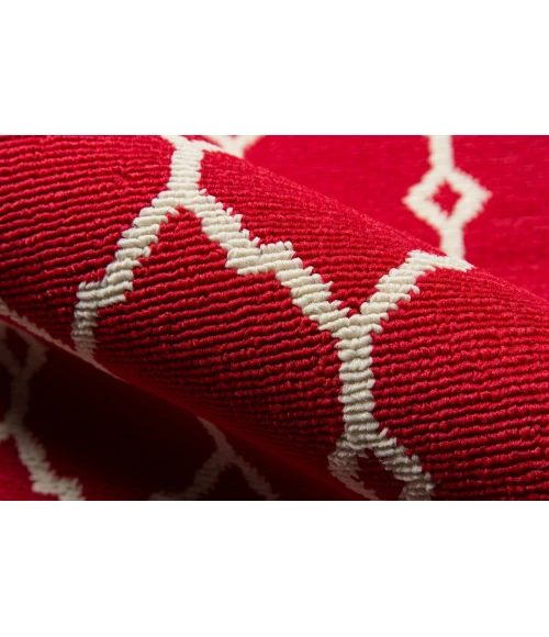 Momeni Baja Area Rug BAJ-2 Trellis Red 1'8 X 3'7