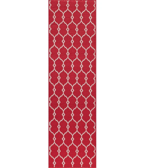 Momeni Baja Area Rug BAJ-2 Trellis Red 1'8 X 3'7